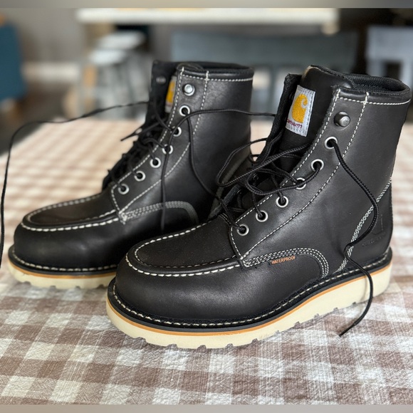 Carhartt Black Leather waterproof women's boots - Never worn size 6 - Picture 4 of 7